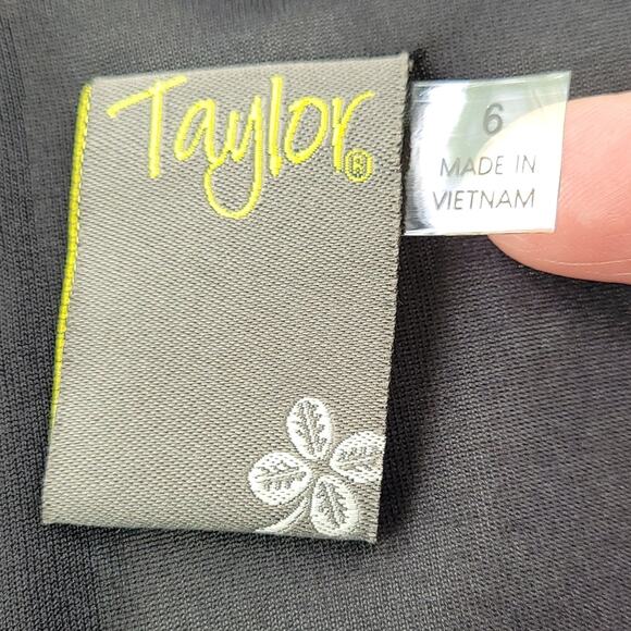 Taylor Brown & Black Leopard Print A-line Sleeveless Dress size 6 - Picture 9 of 13